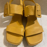 Bueno  Yellow Leather Sandals Photo 0