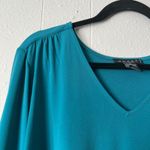 Grace Womens Top 2X Stretch Casual Workwear Career Office Contemporary Feminine Blue Photo 6