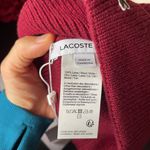 Lacoste Edge 100% Wool Beanie in Bordeaux burgundy NWT Photo 3