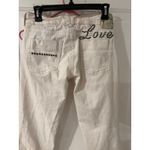 Marlow White Jeans Bootcut Studded‎ Love Design Low Rise Denim Size 28 Photo 2
