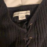 American Eagle  Outfitters Black Lace-Up Tank Top Photo 2