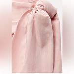 ZARA  NWT 100% cotton bow tie wrap poplin pink top Photo 12