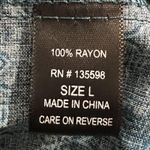 Liberty Love Dress Womens Large Blue Ruffle Mini Floral Smocked Cap Sleeve New Photo 4