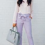 Loft Marisa Slim Tie Waist Ankle Pant Dress Pants Lavender Size 12 Photo 2