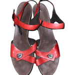 Munro  Red Leather Strappy Sandals 9 N Photo 0