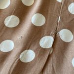 Vintage 90s polka dot dress mini neutral tan white dots XS Small Photo 11