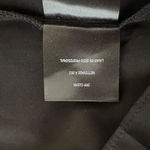 T Tahari Shirt Womens Medium Black Popover Top Lace Insert Neutral Minimalist Photo 7