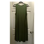 Zenana Outfitters  Size 1X Green Stretchy Sleeveless Midi Dress with Pockets Photo 1