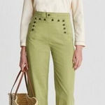 Tory Burch Tory Burch Sailor Pants Wide Leg Green Size 2 Photo 0