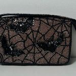 Marshalls Handcrafted in India Bat Spiderweb Beaded Halloween Shoulder Bag Purse Handbag Photo 3