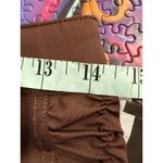 Maniere De Voir Brown Ruched Side Flare Pants Women US 6 UK 10 Photo 6