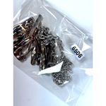 Mixed Metal Statement Necklace With Hammered Geometric Pendants & Lobster Clasp Silver Photo 7