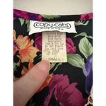 Women's Vintage Pink Black Pearl Button Lace Collar Grandmacore Floral Top S Photo 1