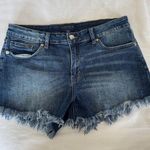 Just USA Dark Wash Frayed Cutoff Denim Shorts Women's Size 29 Photo 0
