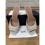 Malone Souliers Lumi 70 Slide Sandal Squared Toe Stiletto Beige 6 US 36.5 EU NIB Photo 2