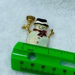 Snow Man Winter Christmas Jewelry Pin Brooch Metal Sparkle Enamel Hat Broom Photo 12