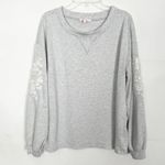 Skies Are Blue Embroidered Pullover Gray Sweater Size Medium Photo 0