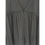 Lucky Brand  Sandwash Button Front Babydoll Blouse Jet Black XL NWT Photo 2