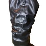 #232 CROWN VINTAGE Knee High Boots Black Size 7 Photo 3