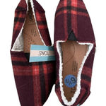 Toms New!‎  Buffalo Plaid Faux Fur Lined Alpargatas Shoes Photo 0
