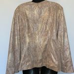 kim rogers  Metallic Animal Print Full Zipper Blazer Photo 7