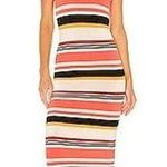 RONNY KOBO Latice Rustic Red Pink Striped Sleeveless Beach Midi Dress Size XL Photo 0
