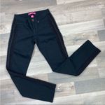 Lilly Pulitzer  South Ocean Skinny Jeans‎ Onyx 00 Ribbon Lace Leg Photo 0