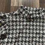 Ann Taylor houndstooth mock neck puff sleeve shirt size XXSP Photo 3