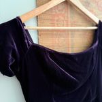 BCBG Max Azria Kerry Velvet Off Shoulder Plum Sheath Dress Photo 5