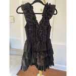 Love The Label Jolie Mini Dress Black Ruffle Parisian Coquette Romantic Luxury Photo 2