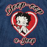 Betty Boop Black Heart Kiss Boop-oop-a-Doop Movie T-Shirt XL Photo 1