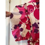 CeliaB Obsidiana Ruffle Puff Sleeve Mini Dress XS Pink Red Floral NWT White Photo 5