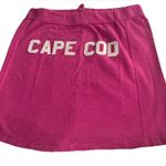 Soft As A Grape Cape Cod SPELLOUT mini Skirt PINK XL Casual Stretch Drawstring Y2K BEACH RESORT Photo 0