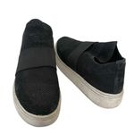 Eileen Fisher Black Knit Sneakers Slip On White Sole Cushioned Woman’s Size 8.5 Photo 6