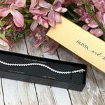 Olivia Jackson Blue Silver Plated Tennis Bracelet Photo 1