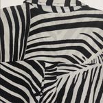 H&M  Black and White Striped Button Down Shirt Photo 5