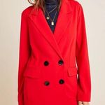 Sanctuary The Boss Lady Bette Blazer Red Double Breasted Jacket Small Oversized Photo 0