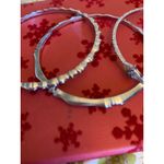 Kendra Scott Set of 3 Silver Tone Bangles Crystal Bamboo Design Photo 2