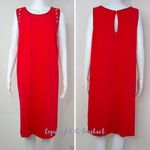 Julia Jordan NEW red sleeveless shift dress with mental cut-out detail, 16 Photo 4