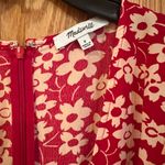 Madewell  V-Neck Wrap-Front Romper w/ Front or Back Tie in Red‎ Mini Daisy Size 0 Photo 7