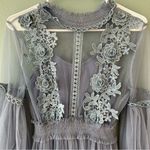 Victorian Style Blue Lace Dress Women’s Medium Photo 6