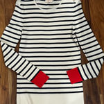 Tory Burch  Navy and White Striped Top Photo 0