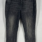 Old Navy Super Skinny Jeans Womens 14 Black High Rise Slim Pockets Frayed Hem Photo 0