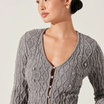 ASTR Argyle Knit Wool Blend Cardigan Sweater Size Small NWT Photo 0