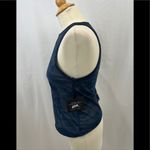 DYI  Define Your Inspiration Tap Back Tank Top in Chambray Camo (Semi Sheer Mesh) Photo 2