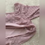 Altar'd State Pink Cropped Ruffle Blouse Photo 6