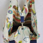 Be You Women's Tote‎ Bag 24"x18" White Floral Animal Print Double Handle Strap Photo 5