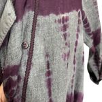Tuckernuck  Antik Batik Belted Shirt Dress Women’s Large Purple Gray Tie Dye Photo 8