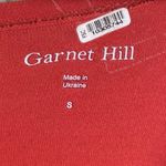 Garnet Hill Knit Trapeze Dress Women's Size Small Solid Brick Red Stretch Fall Photo 2