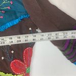 Rising International size medium Floral Long Sleeve Dress boho indie unique Blue Photo 8